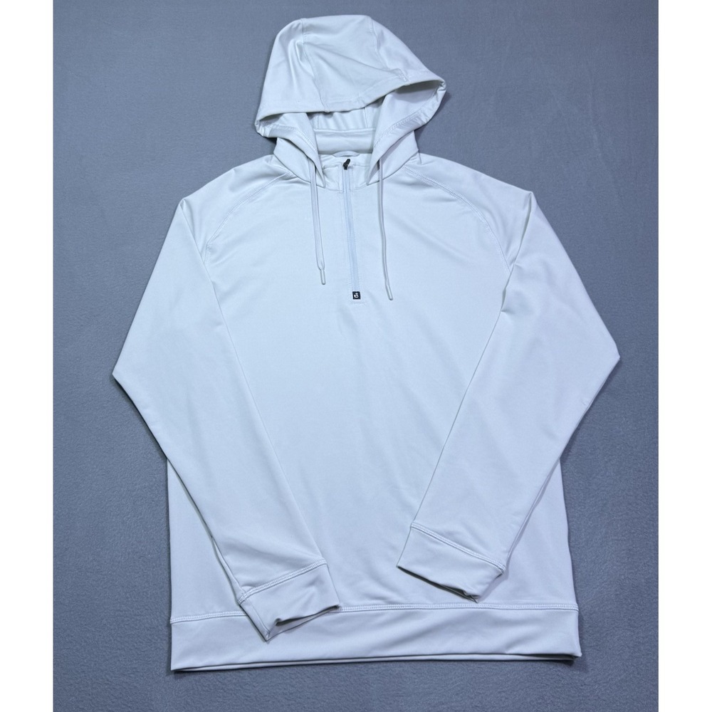 Swannies Golf Hoodie Mens M 1/4 Zip Pullover Performance Stretch Athleisure Gray